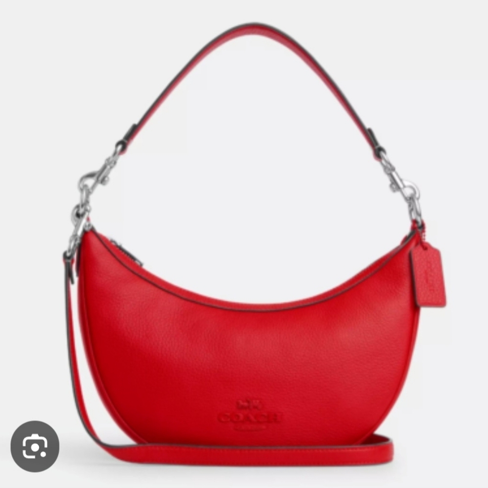 Coach Vibrant Red Leather Shoulder Bag